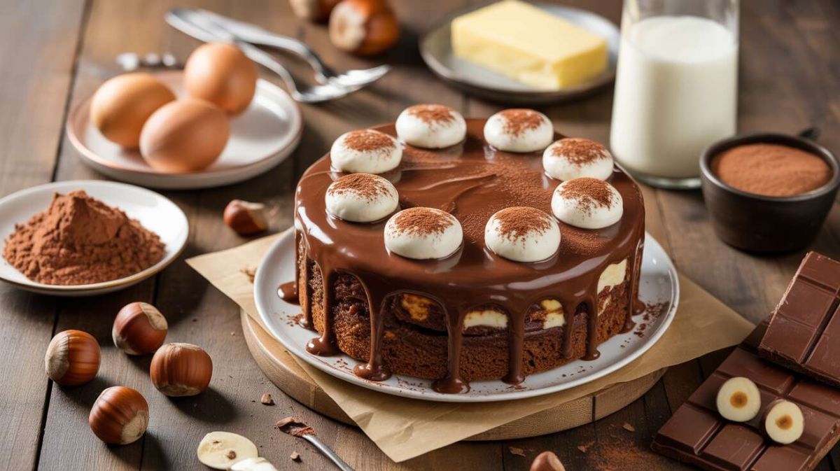 Cake chocolat noisette châtaigne au fromage frais : une douceur gourmande