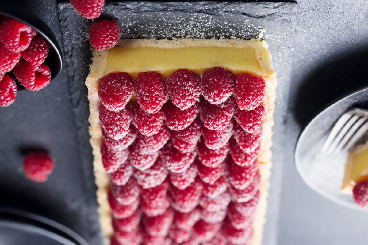 La délicieuse tarte aux framboises revisitée par Cyril Lignac