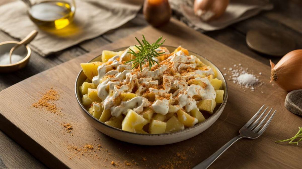 la salade de pommes de terre revisitée avec une touche crémeuse