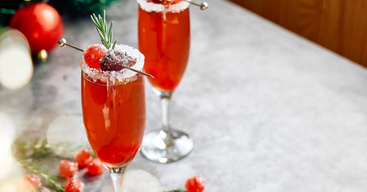 Mimosa de Noël : une touche festive avec des cranberries pour sublimer vos fêtes