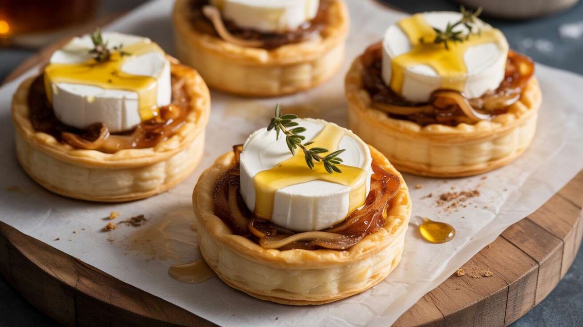 Des tartelettes irrésistibles au confit d'oignon et fromage