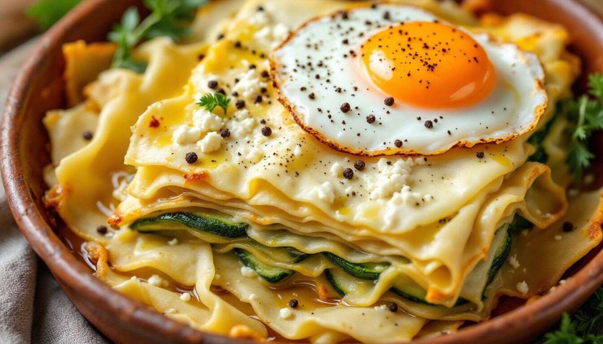 Lasagnes légères aux courgettes et chèvre frais