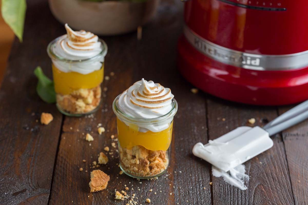 Verrines façon tarte au citron meringuée