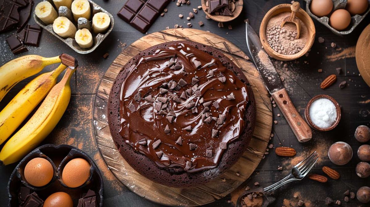 Découvrez la recette incontournable du gâteau fondant banane-chocolat