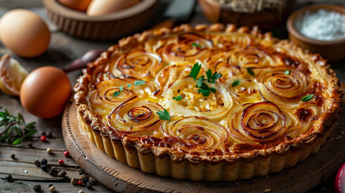 Une tarte à l'oignon gourmande en un clin d'œil