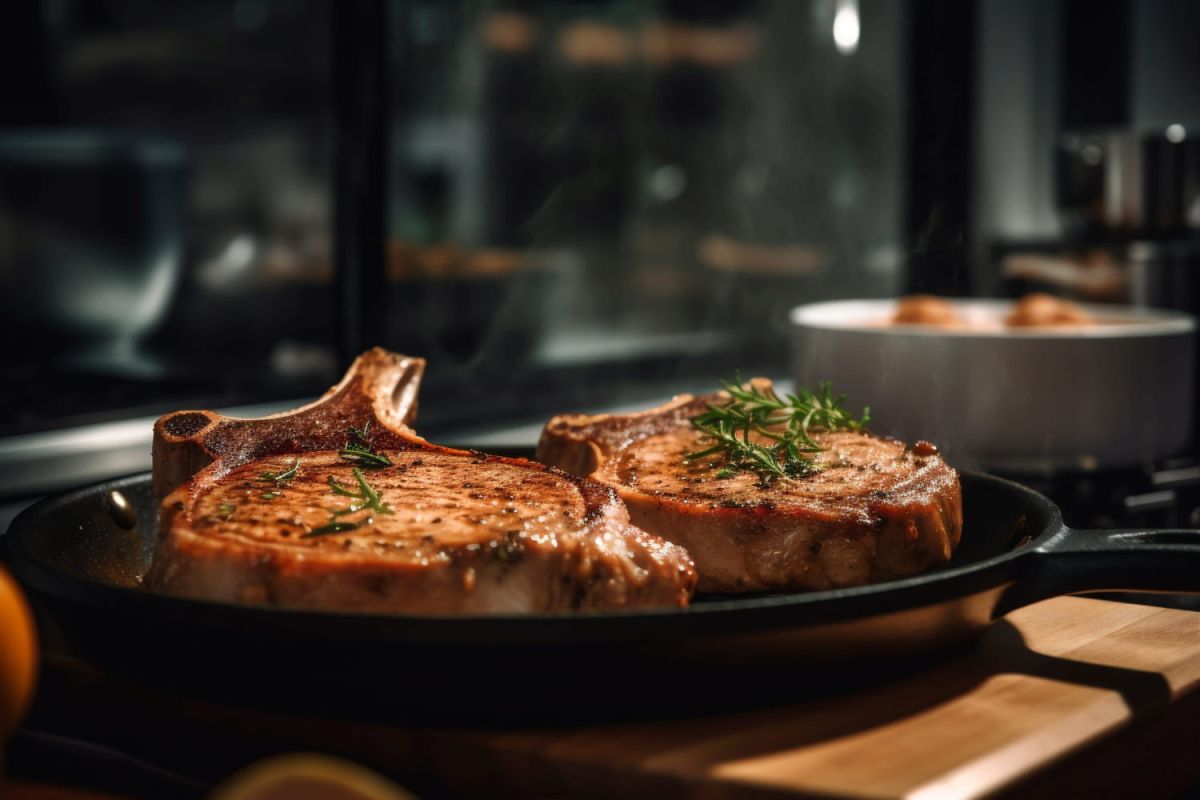 Découvrez la recette rapide de la côte de porc grillée d'Alexia Duchêne en 10 minutes