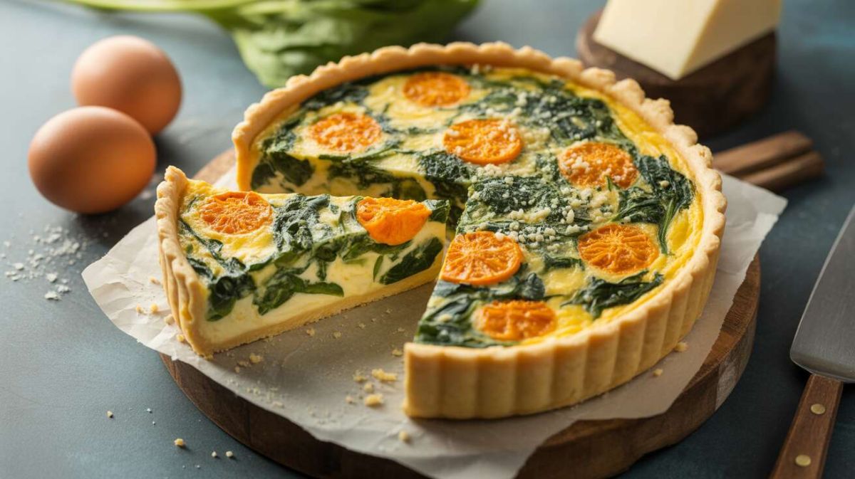 Recette de quiche légère au potimarron et épinards