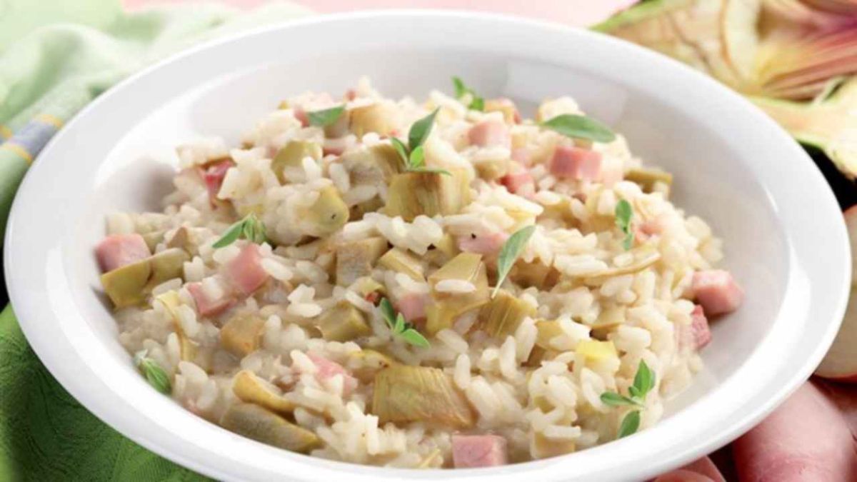 Un risotto artichauts et mortadelle qui va vous surprendre