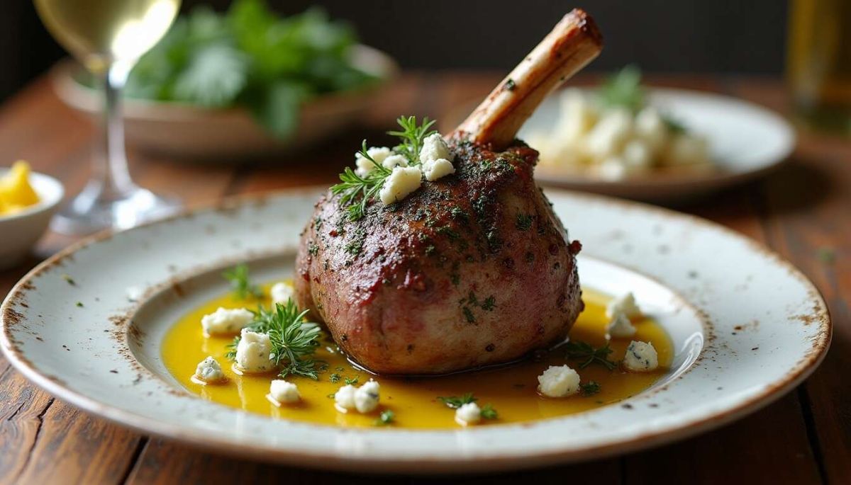 Le gigot d’agneau au bleu, une délicieuse audace
