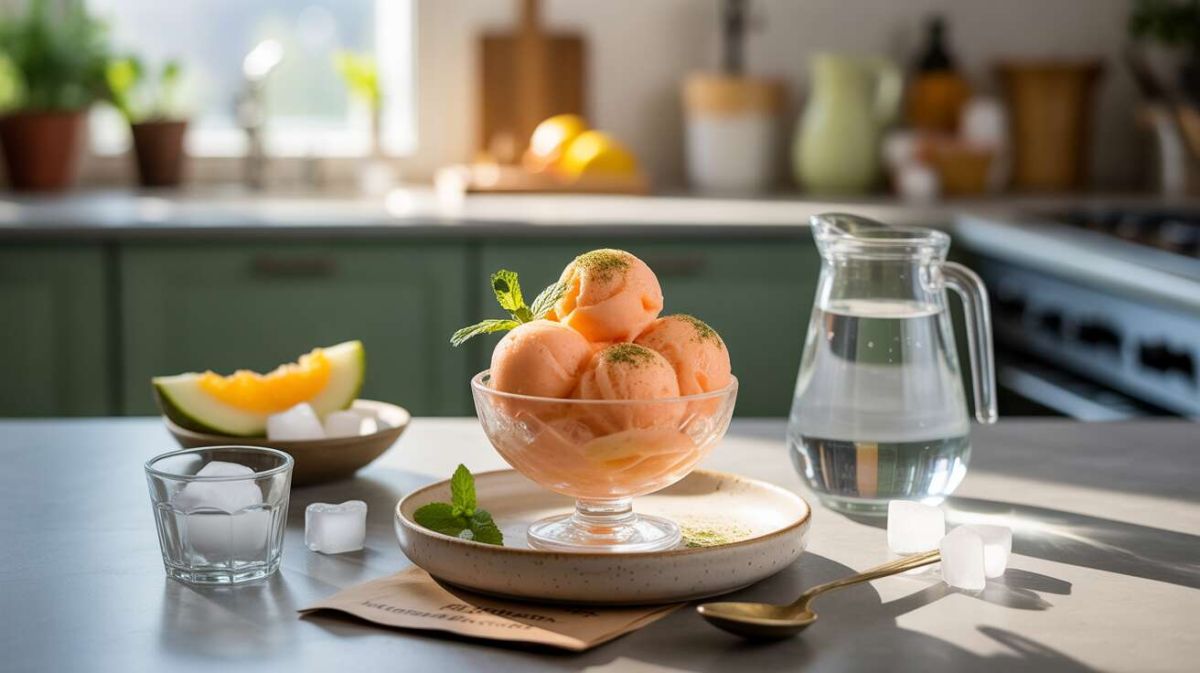 Un sorbet melon-menthe en 2 minutes : le rafraîchissement parfait