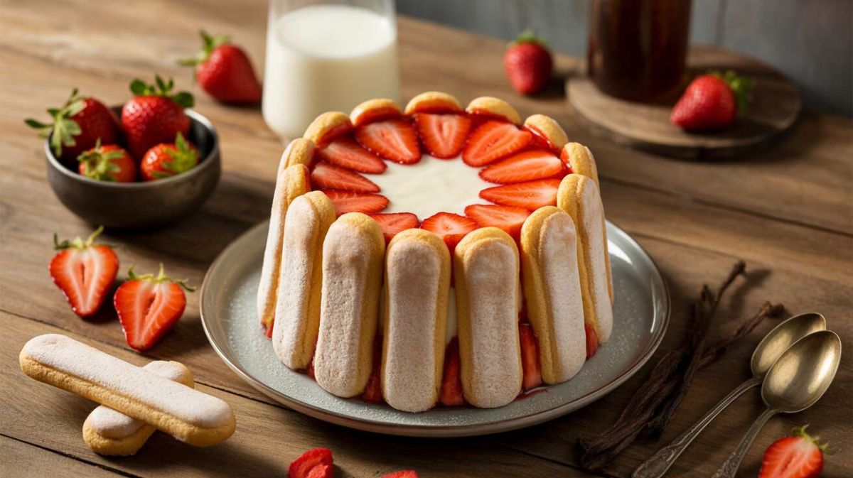 Une charlotte légère aux fraises pour un dessert éblouissant