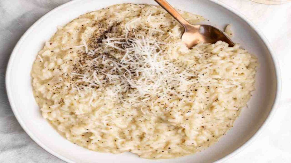 Risotto cacio e pepe