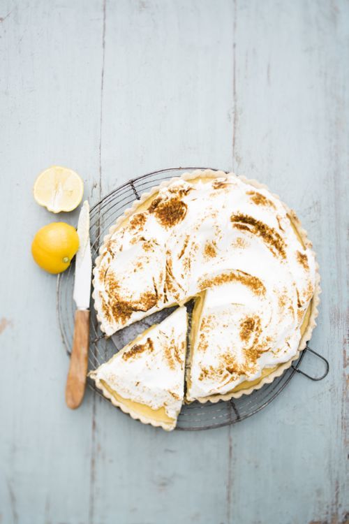 Tarte citron-tofu meringuée