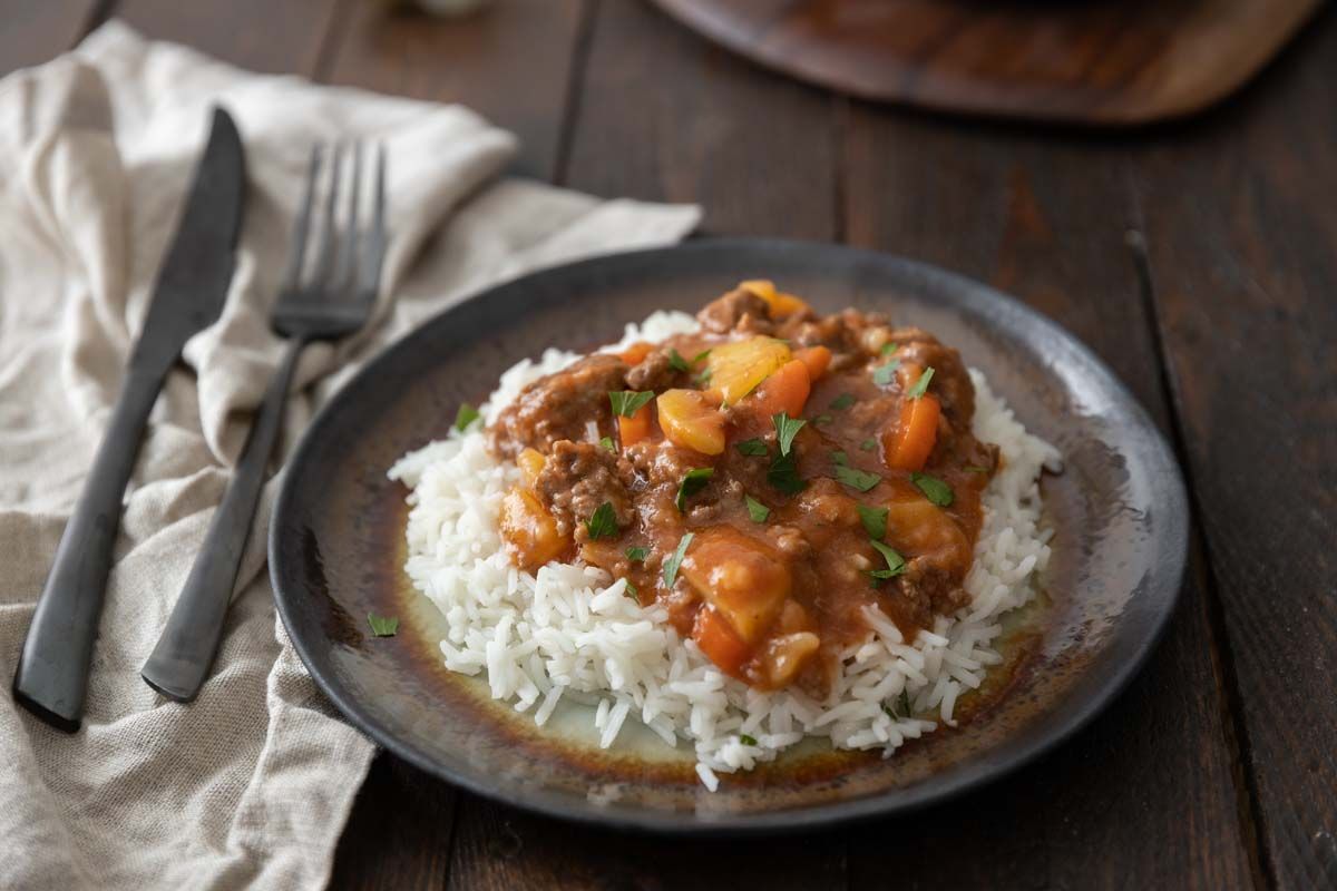 Curry de boeuf haché