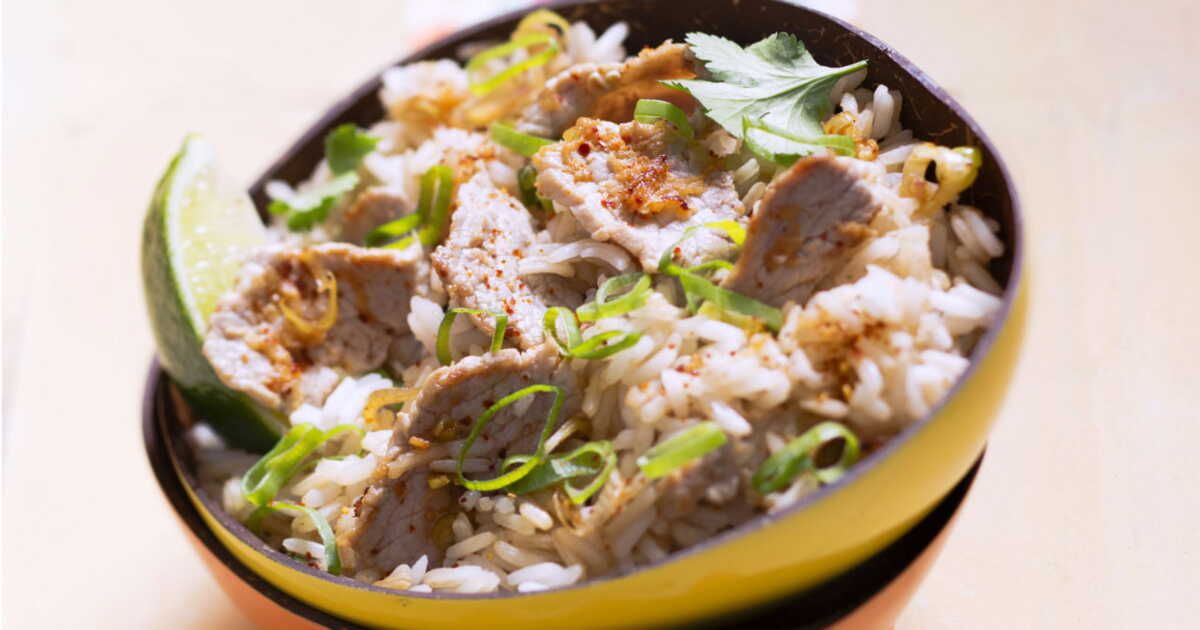 Riz sauté au veau citronnelle