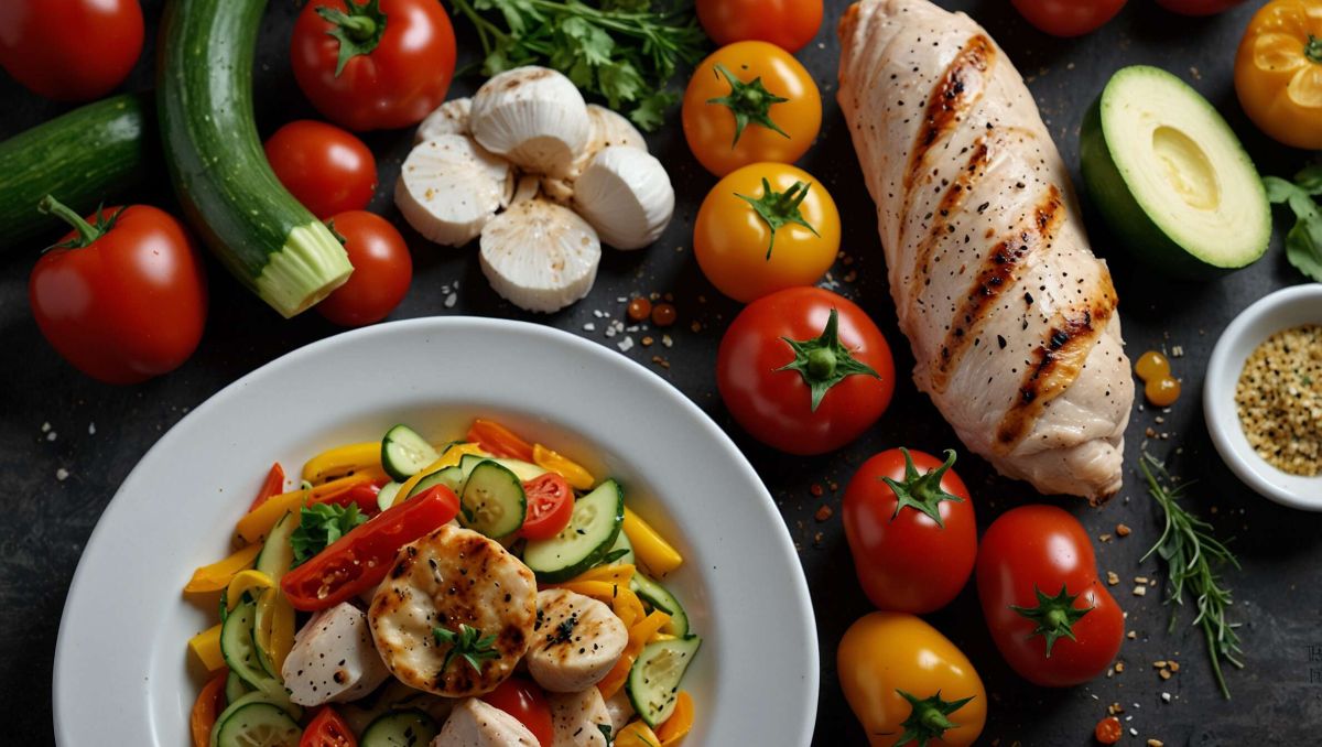 Savourez l'été avec cette poêlée de légumes et suprême de poulet grillé
